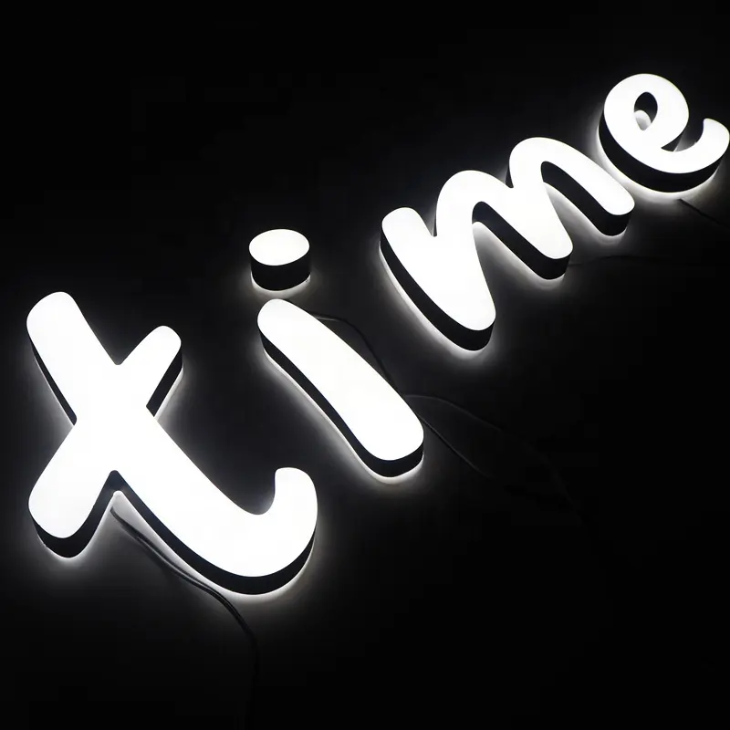 Customization store sign for business outdoor waterproof 3D led signs channel letter abyss mirror led signs advertising
