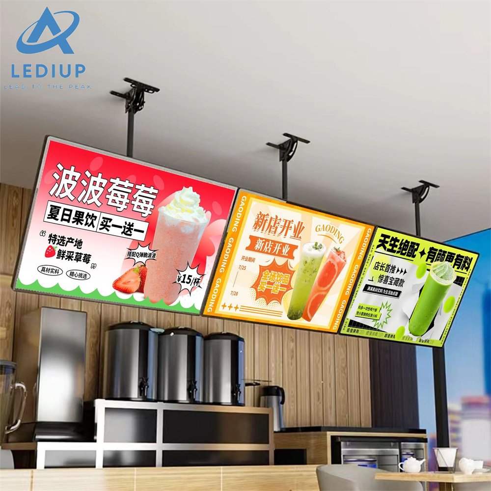 LEDIUP advertising acrylic aluminum clip-on frame led display board price poster board snap frame light box display sign board
