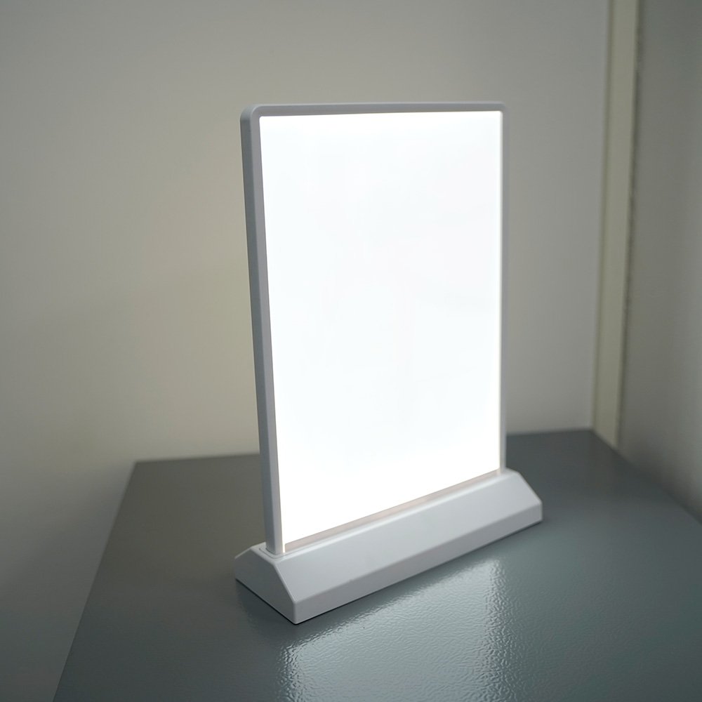 Rechargeable LED A4 A5 Table Top Menu Board for Restaurants Slim Double Sided Advertising Sign with Rechargeable Battery