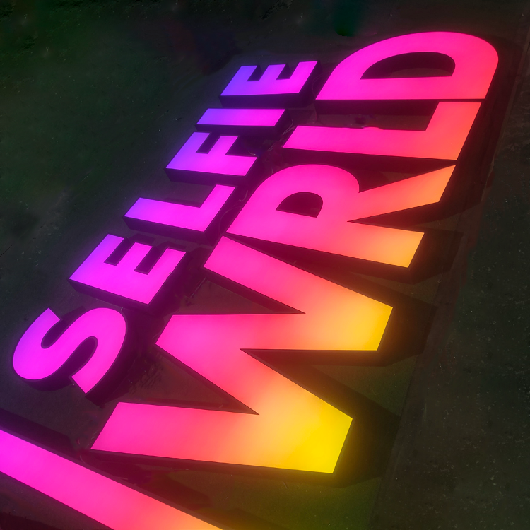 Custom logo led shop name sign 3d letters signboard led letters light up sign 3d signage letters 3d custom led sign for business