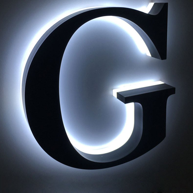 Best Selling Customizable Transparent 3D LED Sign Board Indoor and Outdoor Backlit Letters for Advertising in Home Companies