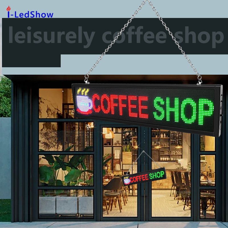 Full Color Scrolling LED Message Board App Custom Words Advertising LED Screen Bar Shop Open Sign Digital Bus Destination Board
