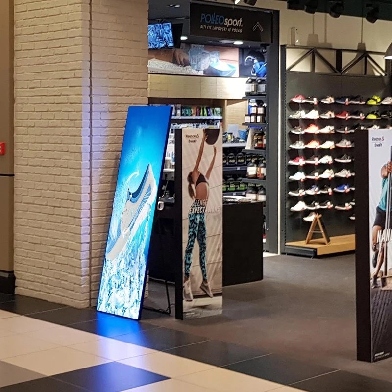 P3 Envisual 640mm x 1920mm WiFi 4G Control Indoor LED Mirror Screen Display Digital Signage Advertising Board LED Poster