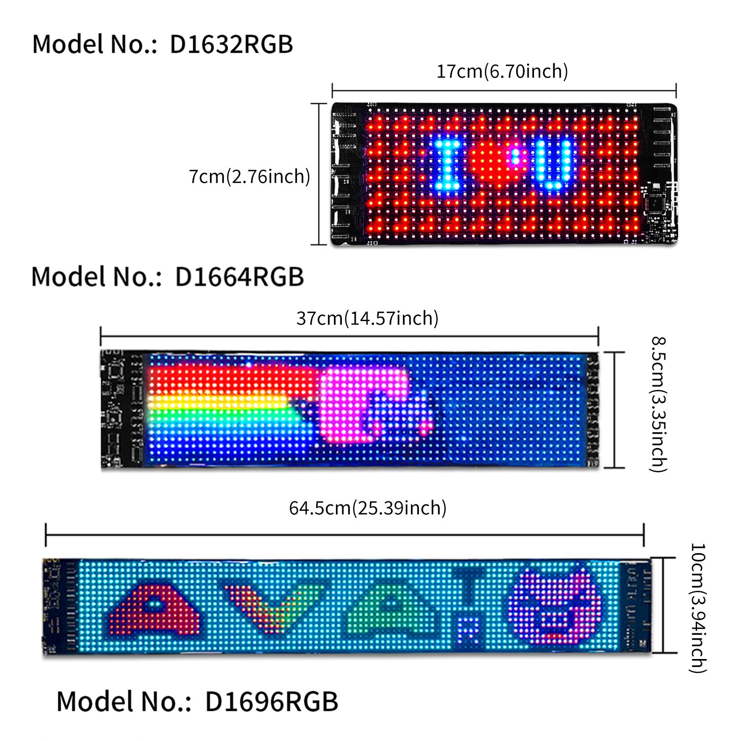 App Control Flexible LED Sign Board Smart Programmable LED Screen Car Panel led matrix panel Customize LED Sign Display for car