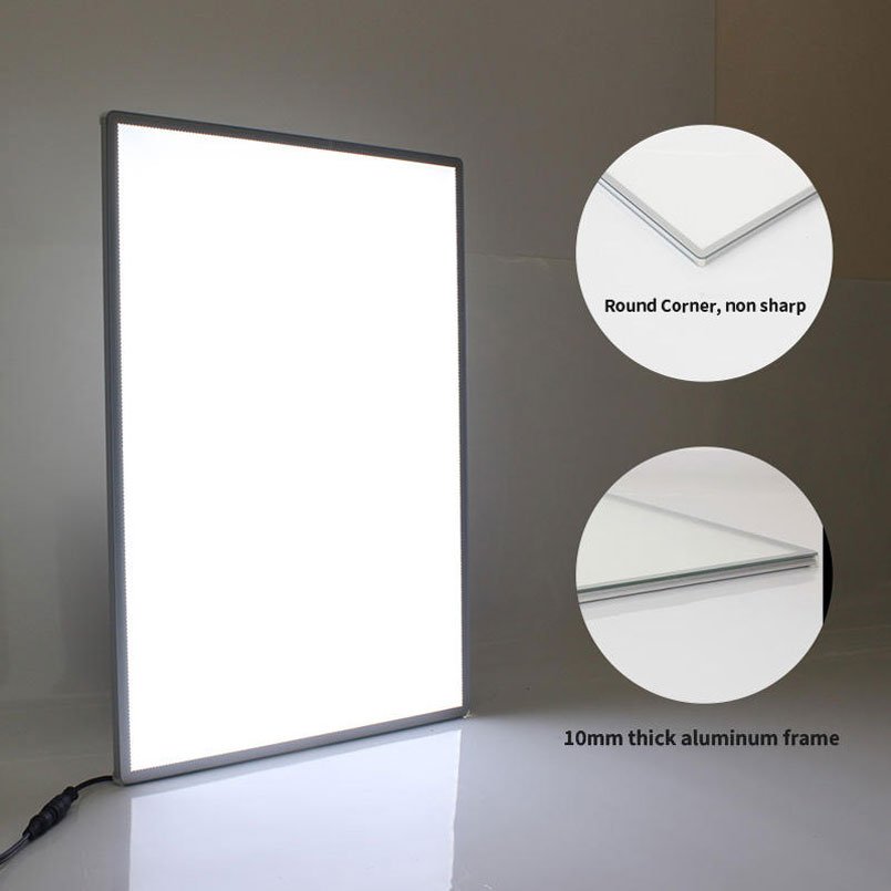 Custom A1 A2 Aluminum Frame Slim led Light Box advertising menu board sign Wall Movie Poster light box display