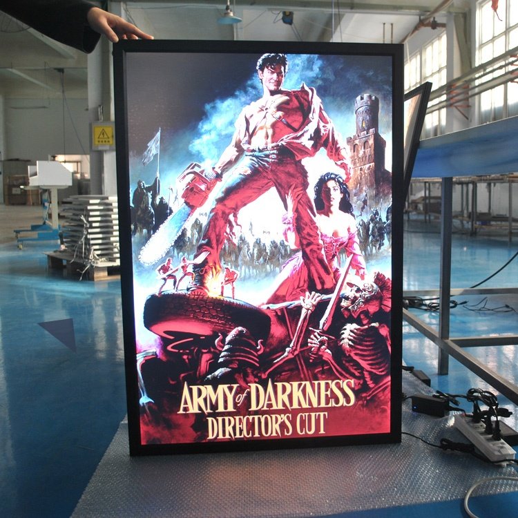 Custom A3 A2 A1 A0 LED Light Box Display 27x40 Movie Poster Frame Aluminum Advertising Picture Frame Menu Board Light Boxes