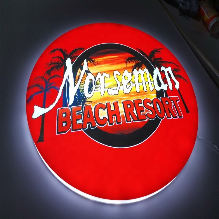 Round led letter lightbox custom advertising backlit company sign advertising light boxes led sign for business