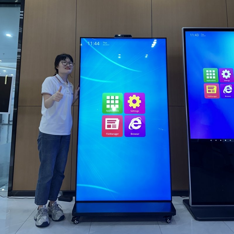 2024 New Advertising machine 75 86 inch 4K Full-Screen Vertical Advertising Touch display digital advertising board for indoor