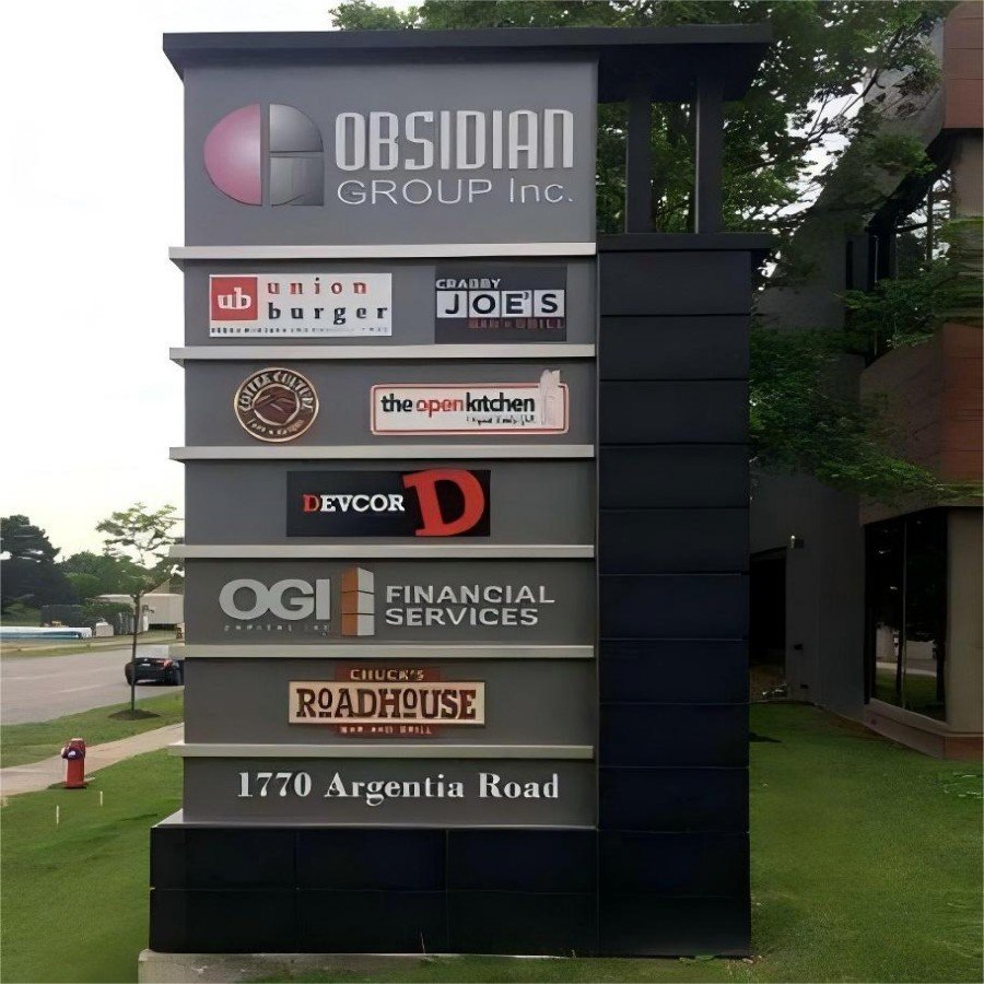 new design factory make pylon sign free standing parking pylon signage pylon signs outdoor metal backlit letter sign board