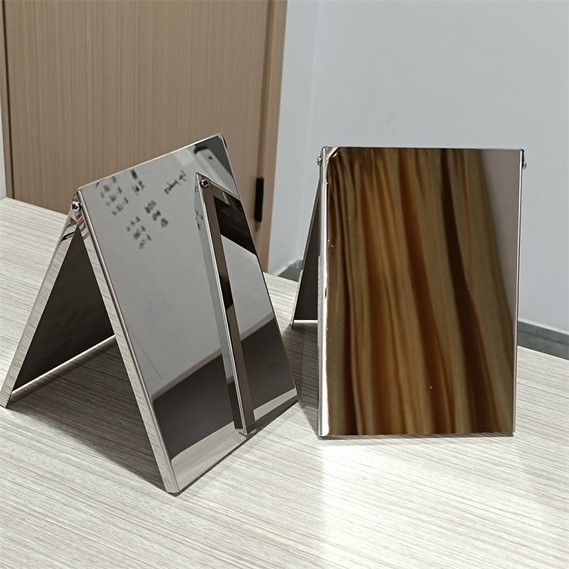 Custom A Frame Sign Double-Sided Folding Board Slide-in Mirror Sidewalk Signboard for Outdoor Street Advertising Poster
