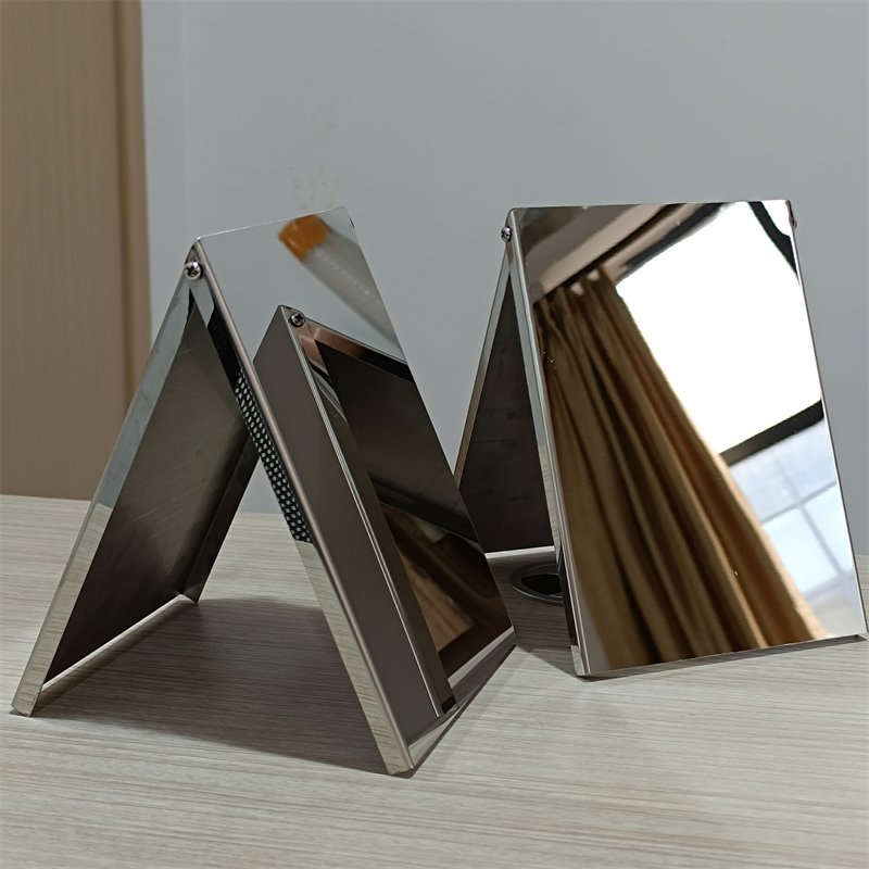 Custom A Frame Sign Double-Sided Folding Board Slide-in Mirror Sidewalk Signboard for Outdoor Street Advertising Poster