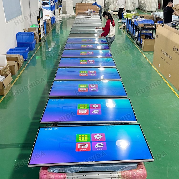 HUSHIDA Ultra Thin High Resolution Wifi Wall Mounted Display screen Commercial LCD Advertising Display Menu Board Manufacturer
