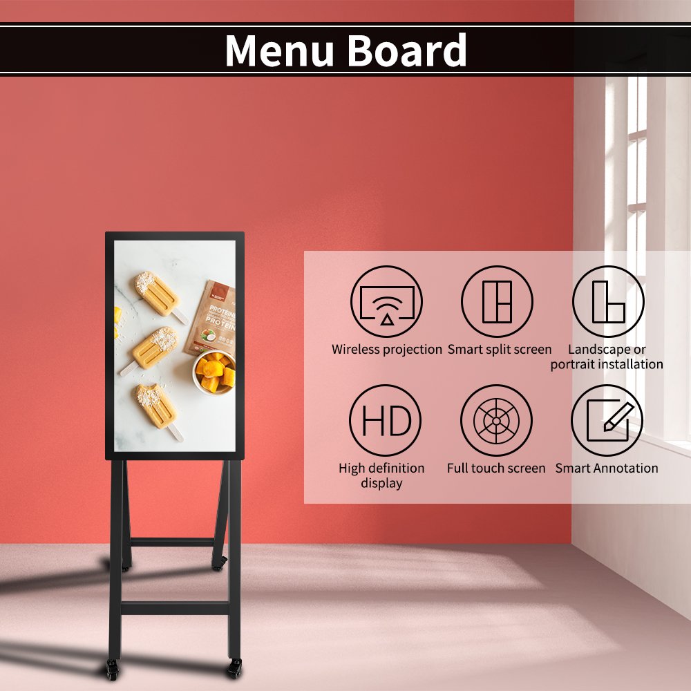 32 Inch Indoor Vertical Floor Stand Kiosk LED/Lcd Video Tv Poster Board Advertising Screen Digital Signage and Displays