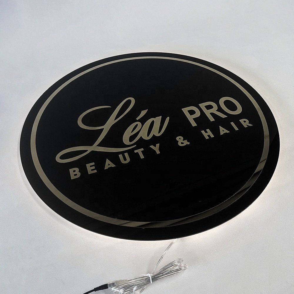 Nail shop business logo customized Acrylic mirror gold Sign Salon business sign Wall sign 3d logo custom wall logo