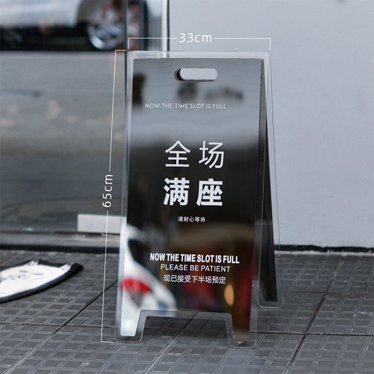 Custom Portable Metal Stand Up Board Sign Indoor Outdoor Signs Warning Wet Floor Signs For Hotel Restaurant