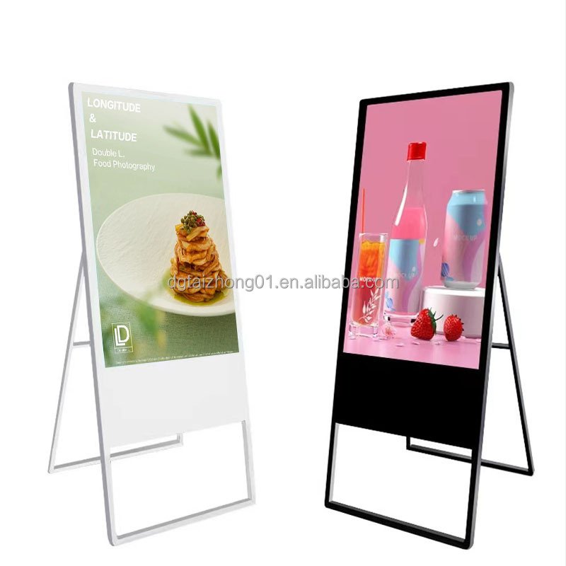 Portable 32/43 Inch Smart Electronic LCD Display Poster Floor Standing Screen for Mall Product Showcase OEM Supplier
