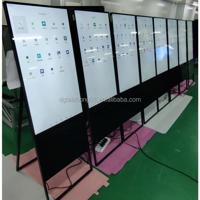 Portable 32/43 Inch Smart Electronic LCD Display Poster Floor Standing Screen for Mall Product Showcase OEM Supplier