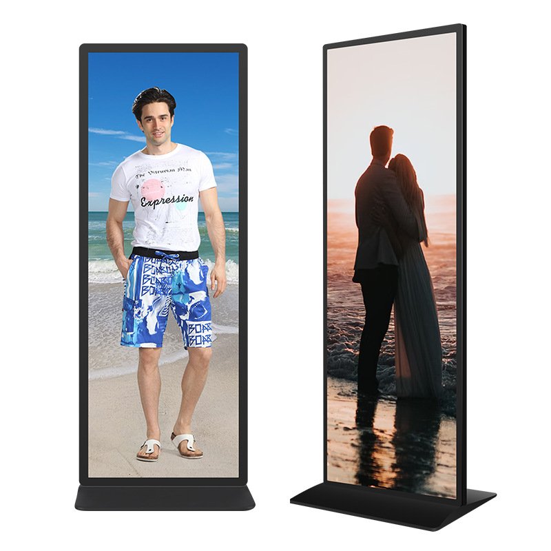 Floor Standing Display 75inch Lcd Advertising Totem CMS Software Kiosk Touch Screen Digital Signage Internet Advertising