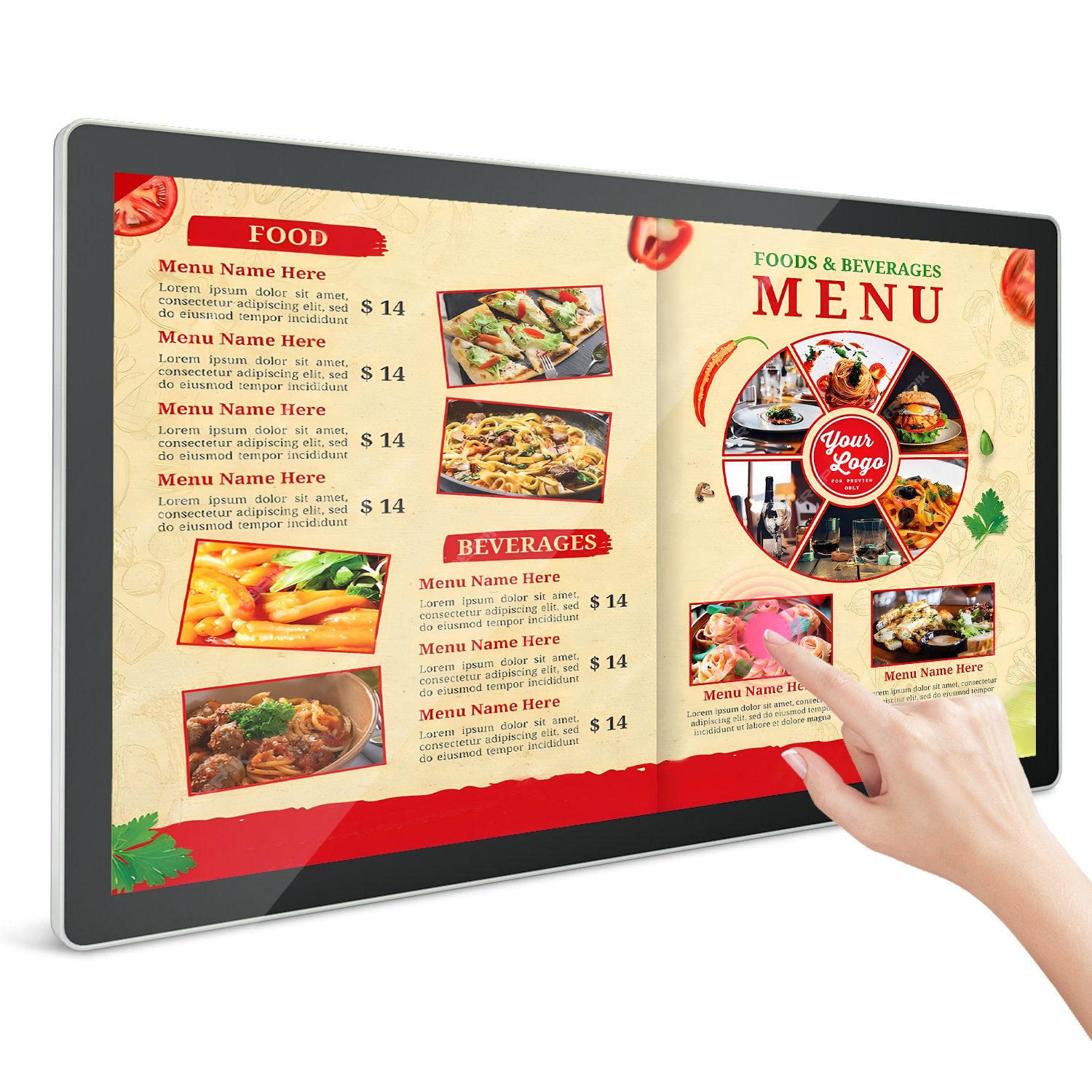 50"55"vertical/horizon Advertising Display Signage Digital Lcd Video Display Screen Wall Mounted menu board Lcd digital Display