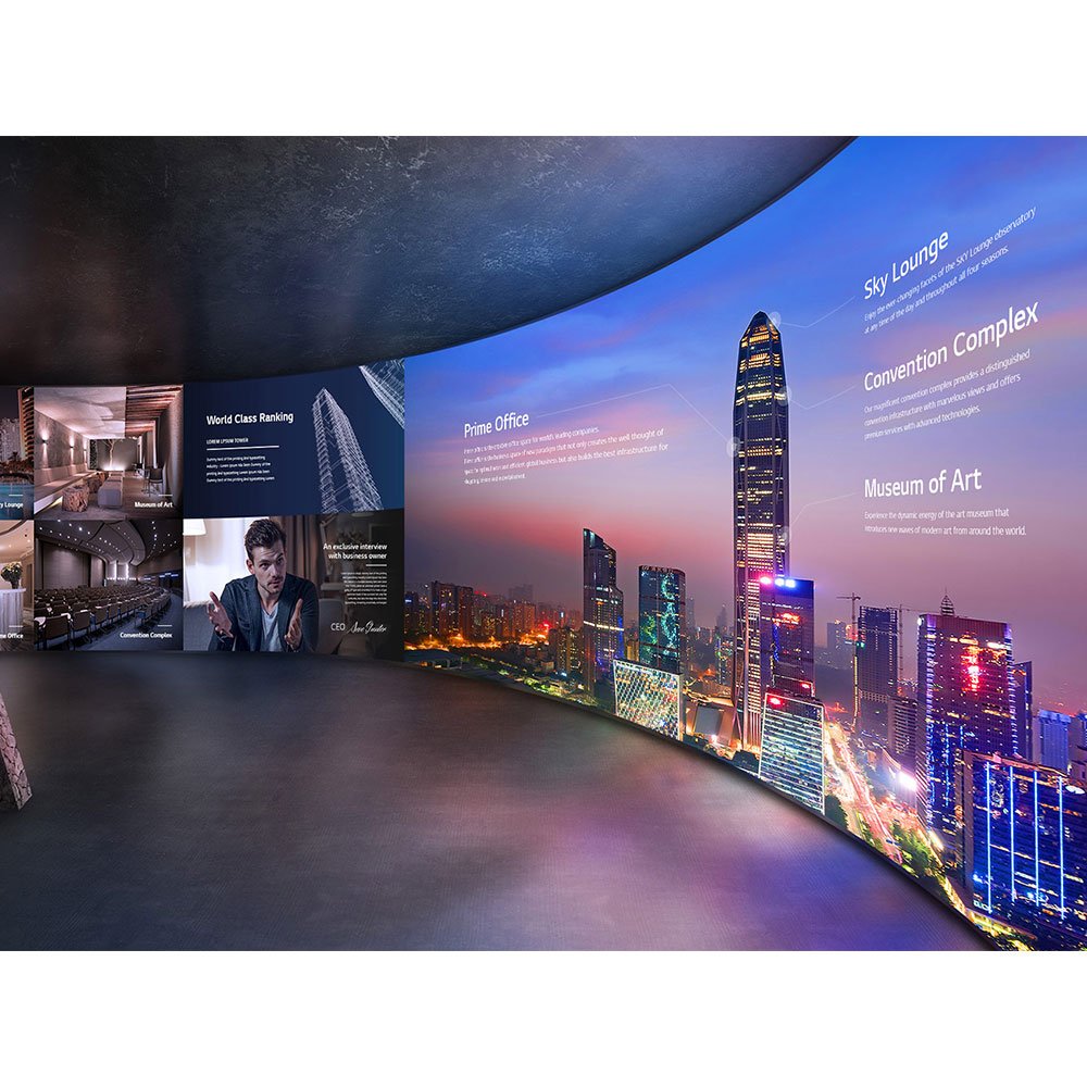 P1.8 1.8Mm P2.5 2.5Mm P3 P4 360 Degree Flexible Soft Circle Round Cylinder Column Circular Rollable Led Wall Display Screen