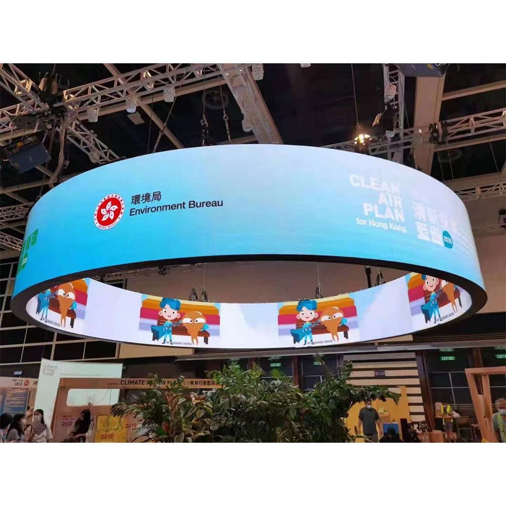 P1.8 1.8Mm P2.5 2.5Mm P3 P4 360 Degree Flexible Soft Circle Round Cylinder Column Circular Rollable Led Wall Display Screen