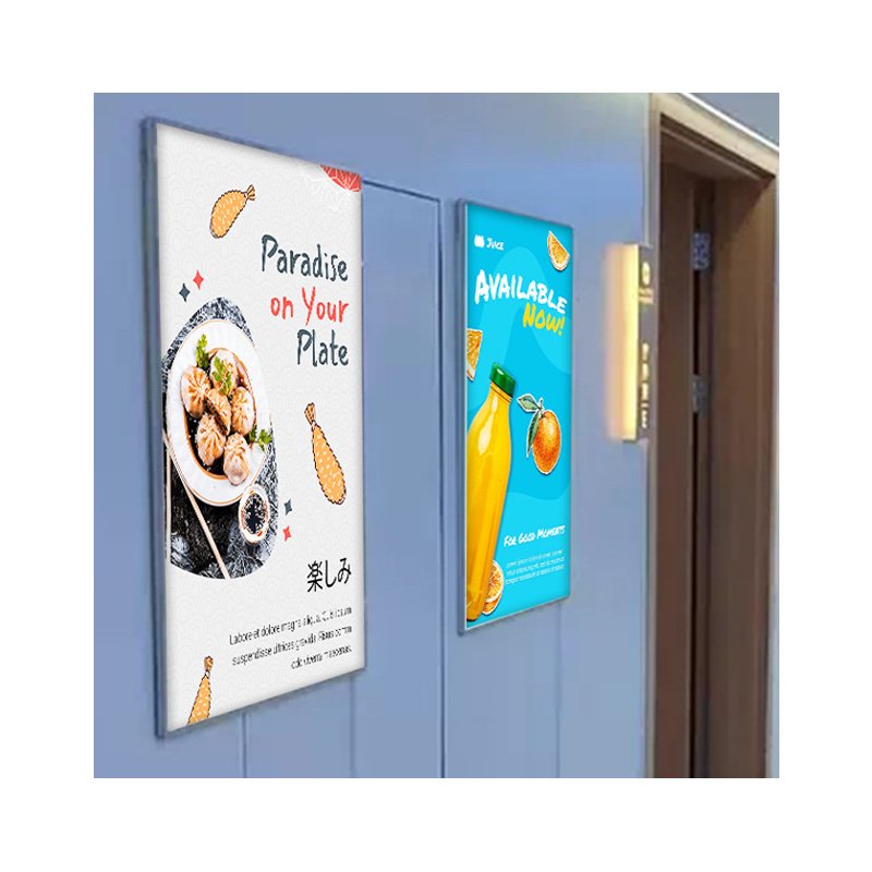 Custom Rectangle Shape Acrylic A1/A2/A3/A4 LED Menu Board Advertising Light Boxes with Tempered Glass