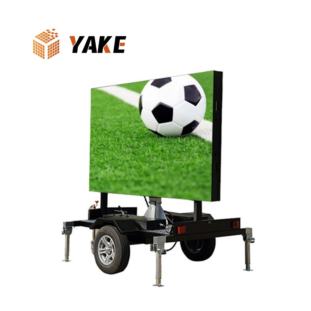 Led Sign On Trailer Billboard Display Mobile Advertising Electric Vehicle Movable Boat Screen On Trailer