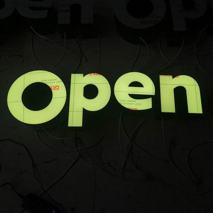 Hot new products for LED resin acrylic open closed sign board