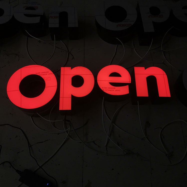 Hot new products for LED resin acrylic open closed sign board