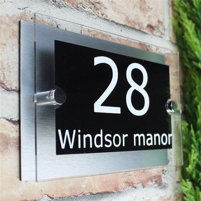 Floating House Number Plaques Wall House Number Plate Door Plate Letter logo acrylic sign board