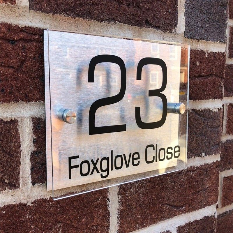 Floating House Number Plaques Wall House Number Plate Door Plate Letter logo acrylic sign board