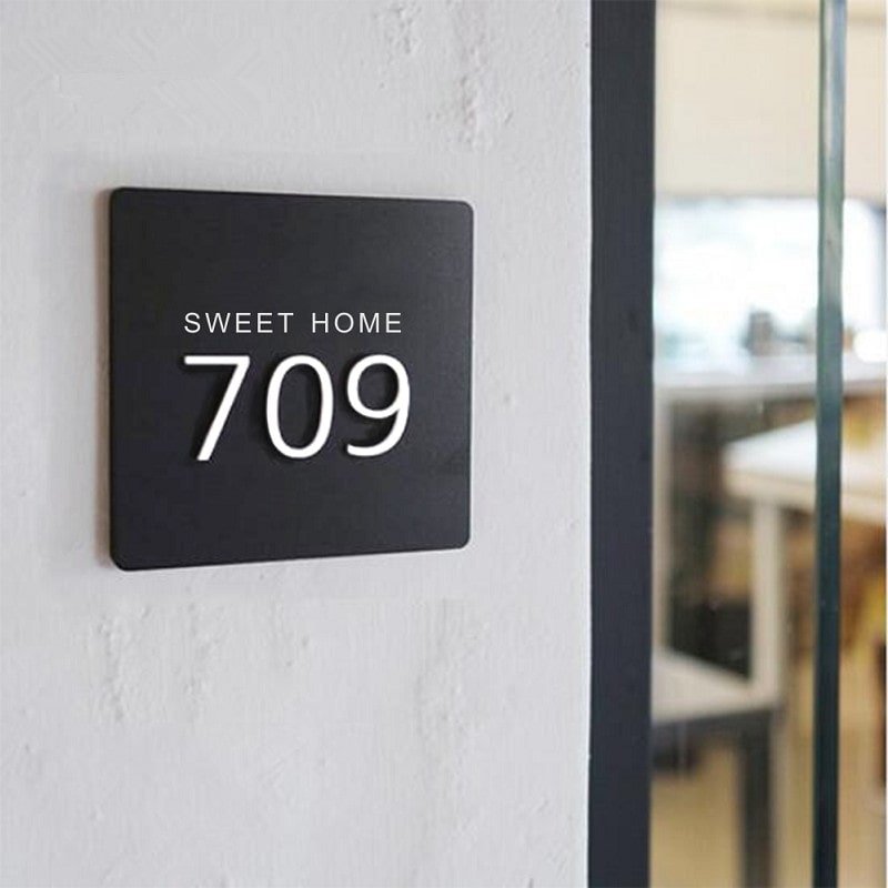 Floating House Number Plaques Wall House Number Plate Door Plate Letter logo acrylic sign board