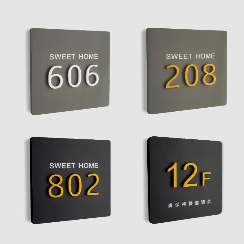 Floating House Number Plaques Wall House Number Plate Door Plate Letter logo acrylic sign board