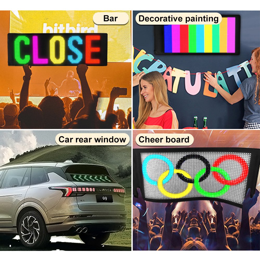 Best Selling Full-Color LED Soft Screen App-Controlled Car Rear Window Advertising Mount for Elevator Use and Welcome Display