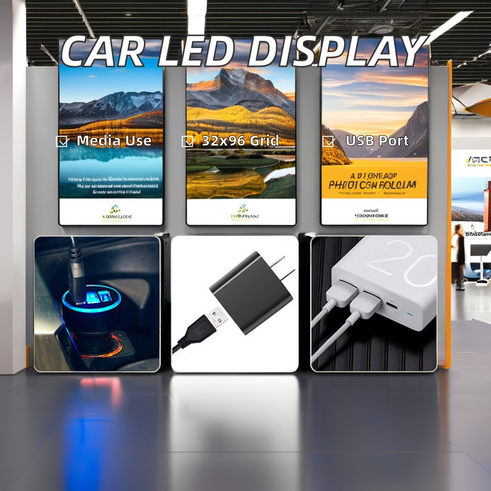 Best Selling Full-Color LED Soft Screen App-Controlled Car Rear Window Advertising Mount for Elevator Use and Welcome Display