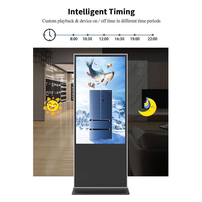 65 inch indoor advertising display vertical infrared touch screen digital signage lcd display