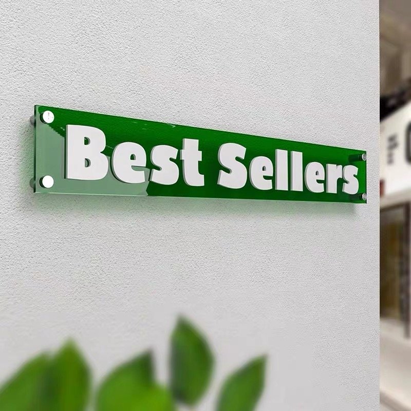 Rectangular advertising information board acrylic material advertising board store logo