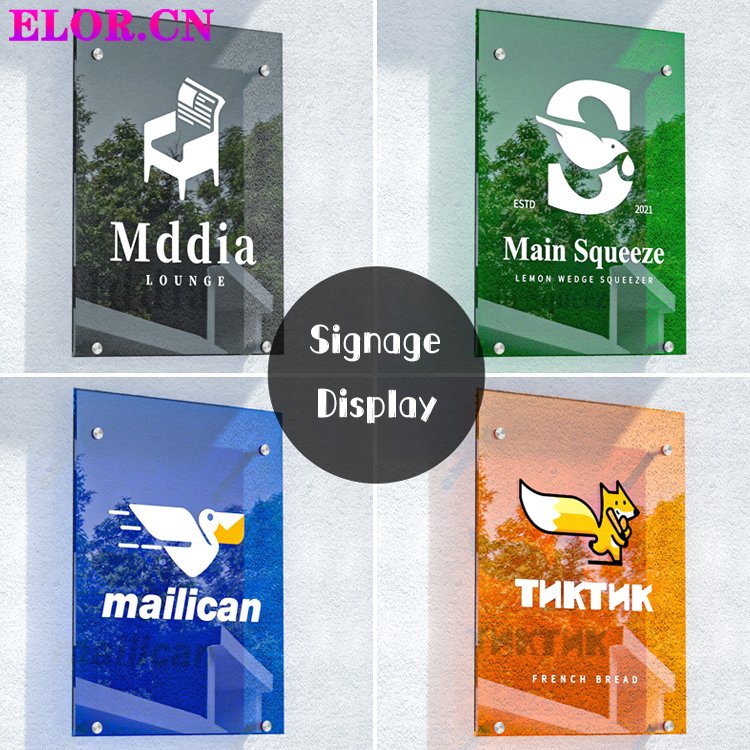 Customized Transparent Acrylic Clothing Store Doorplate Advertising Plate Company Sign Board