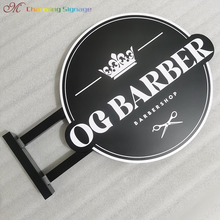 Charmingsign Factory Round Lightbox Signage Board Stainless Steel Outdoor Advertising Sign LED Light Box Sign