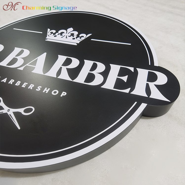 Charmingsign Factory Round Lightbox Signage Board Stainless Steel Outdoor Advertising Sign LED Light Box Sign