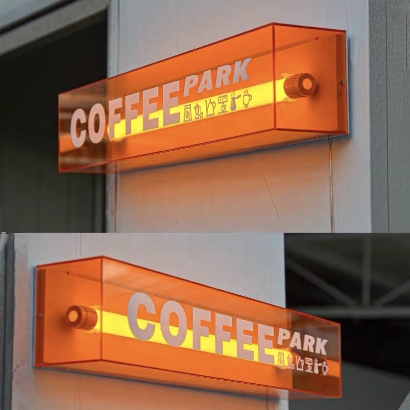 Creative INS Clear Colorful Acrylic Square Led Light Box Sign Board With Customized Logo for Advertising Light boxes Display
