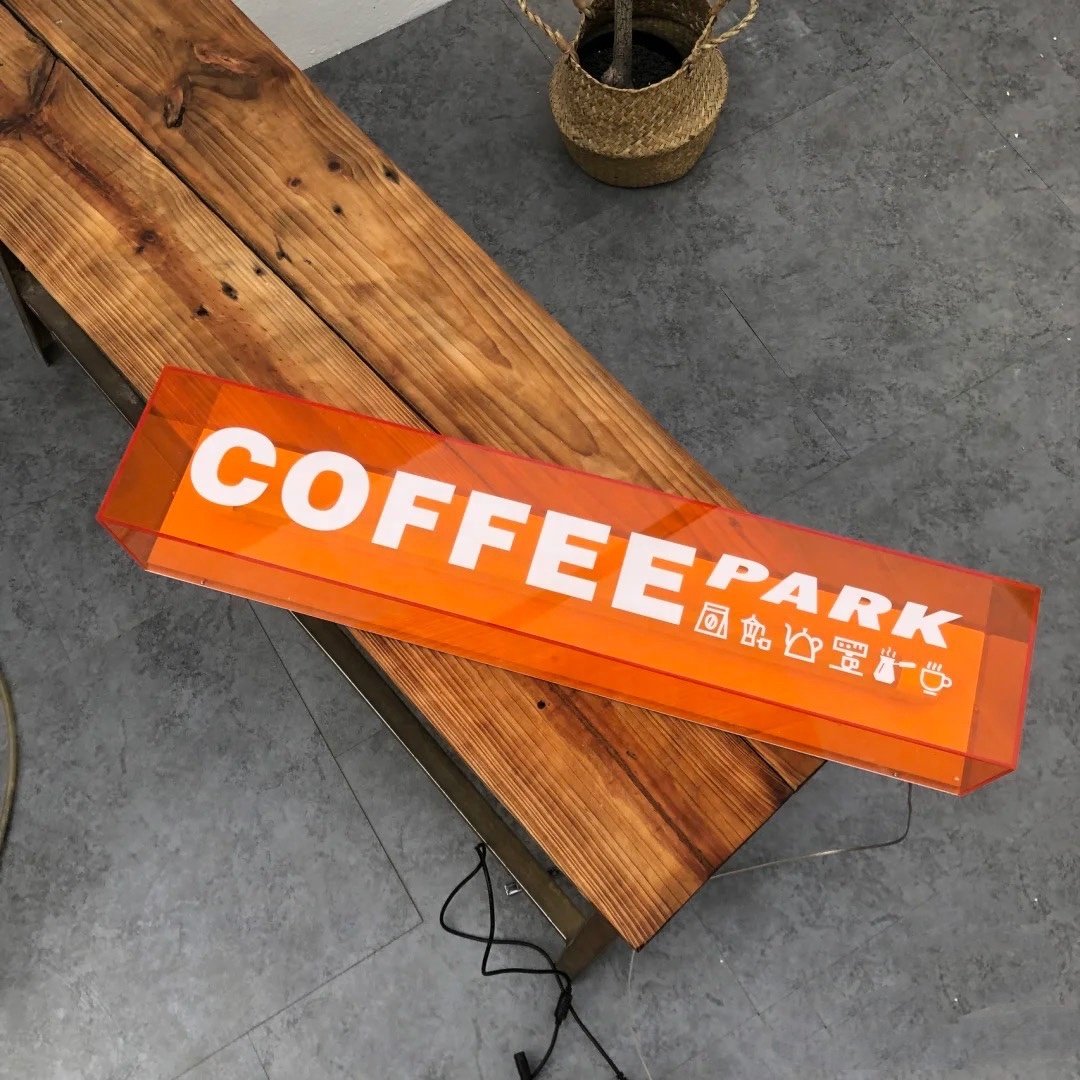Creative INS Clear Colorful Acrylic Square Led Light Box Sign Board With Customized Logo for Advertising Light boxes Display