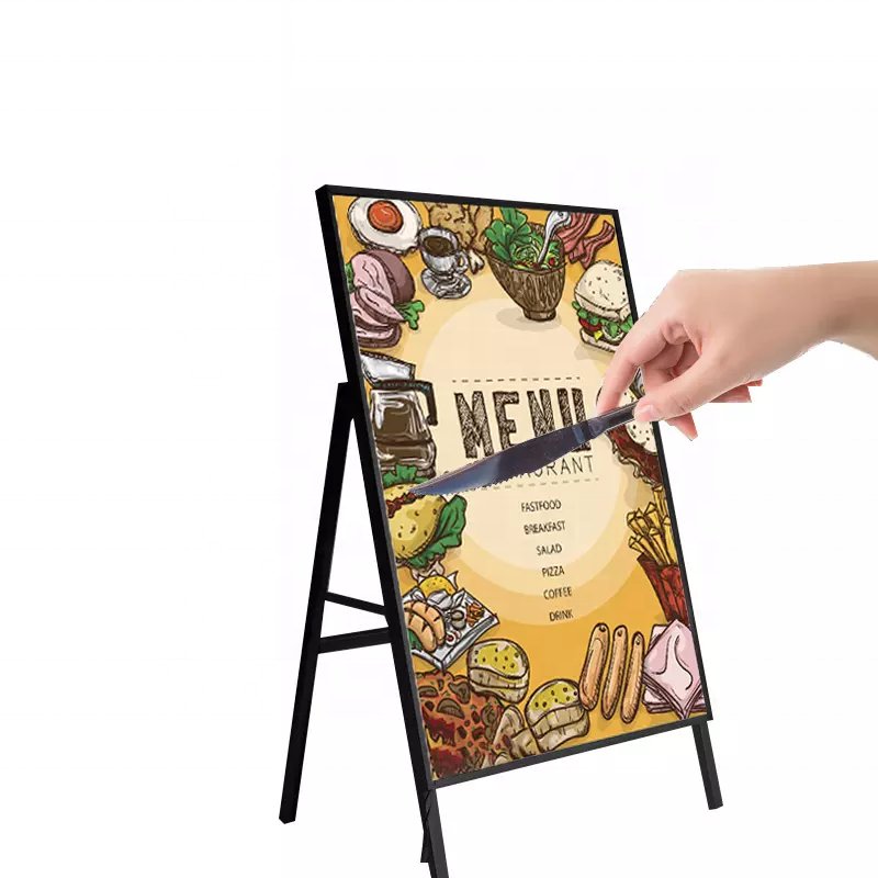 Direct Factory High Brightness Restaurant Marketing Tabletop LED Menu Display Aluminum Alloy Profile Poster Advertising Sign
