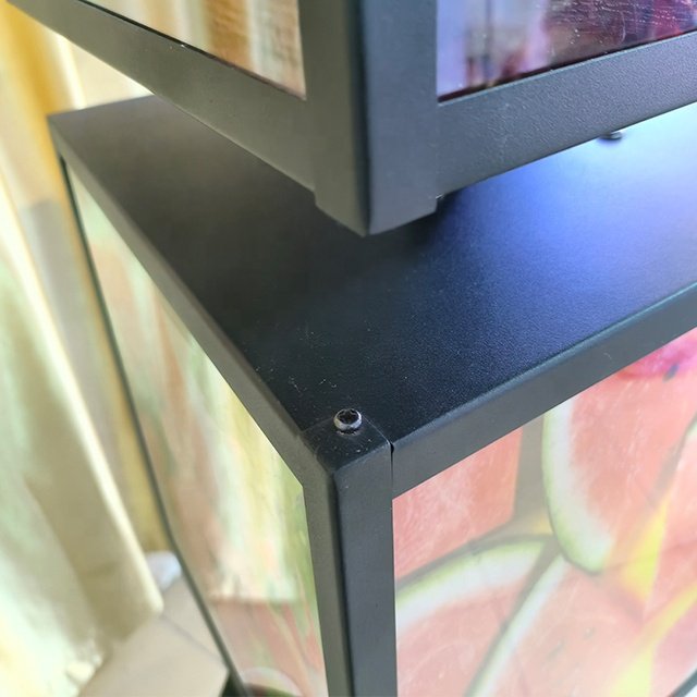 Vertical Square Rotating Led Box Light Advertising Dynamic Sign Board Acrylic Led Menu Rotating Light Box