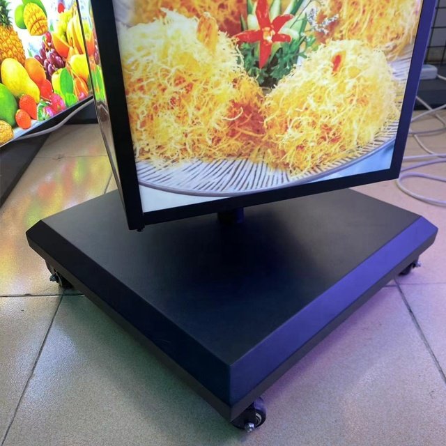 Vertical Square Rotating Led Box Light Advertising Dynamic Sign Board Acrylic Led Menu Rotating Light Box