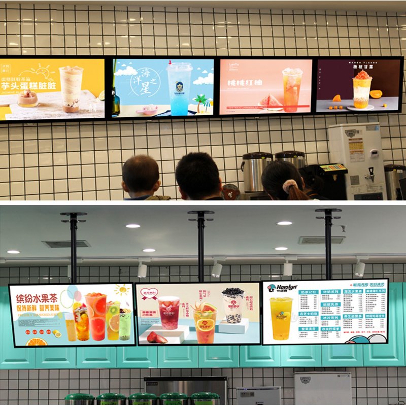 New Slim Snap Frame LED Light Box Illuminated Poster Display Led Menu Board For Restaurant Cafe Shops Wall Mounted Billboard