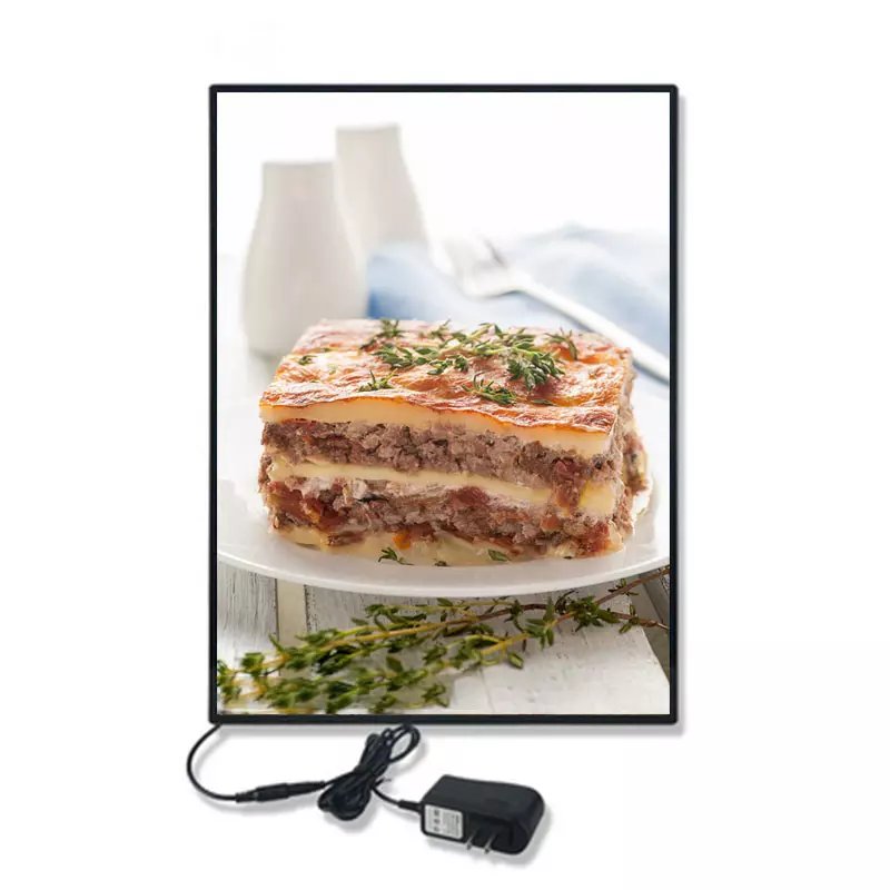 Wholesale Tempered glass super thin LED aluminum frame poster light box restaurant menu display wall mounted sign board