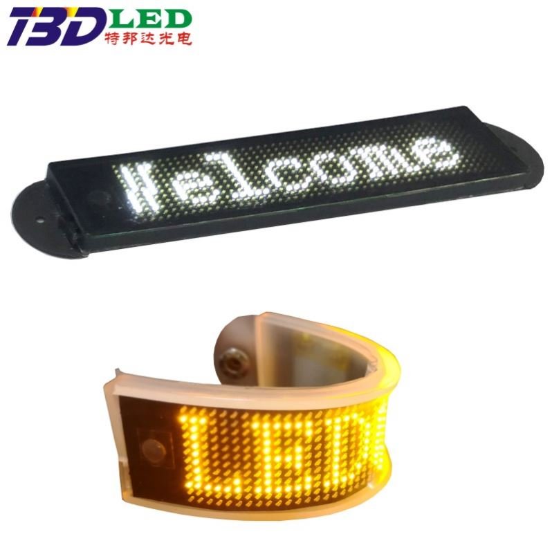 Wireless control programmable text scrolling flexible led module China advertising display Flexible led soft board wearable