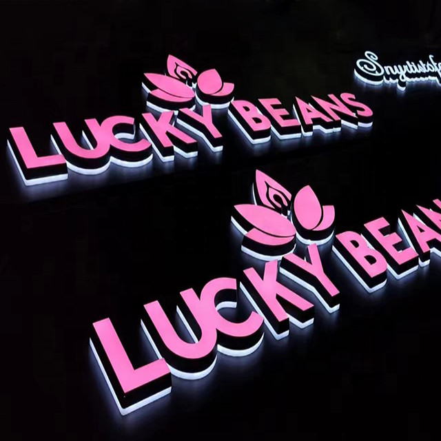 Outdoor Stainless Steel Store light 3d Sign 3d acrylic frontlit logo Led Letter signboard 3d custom led sign for business