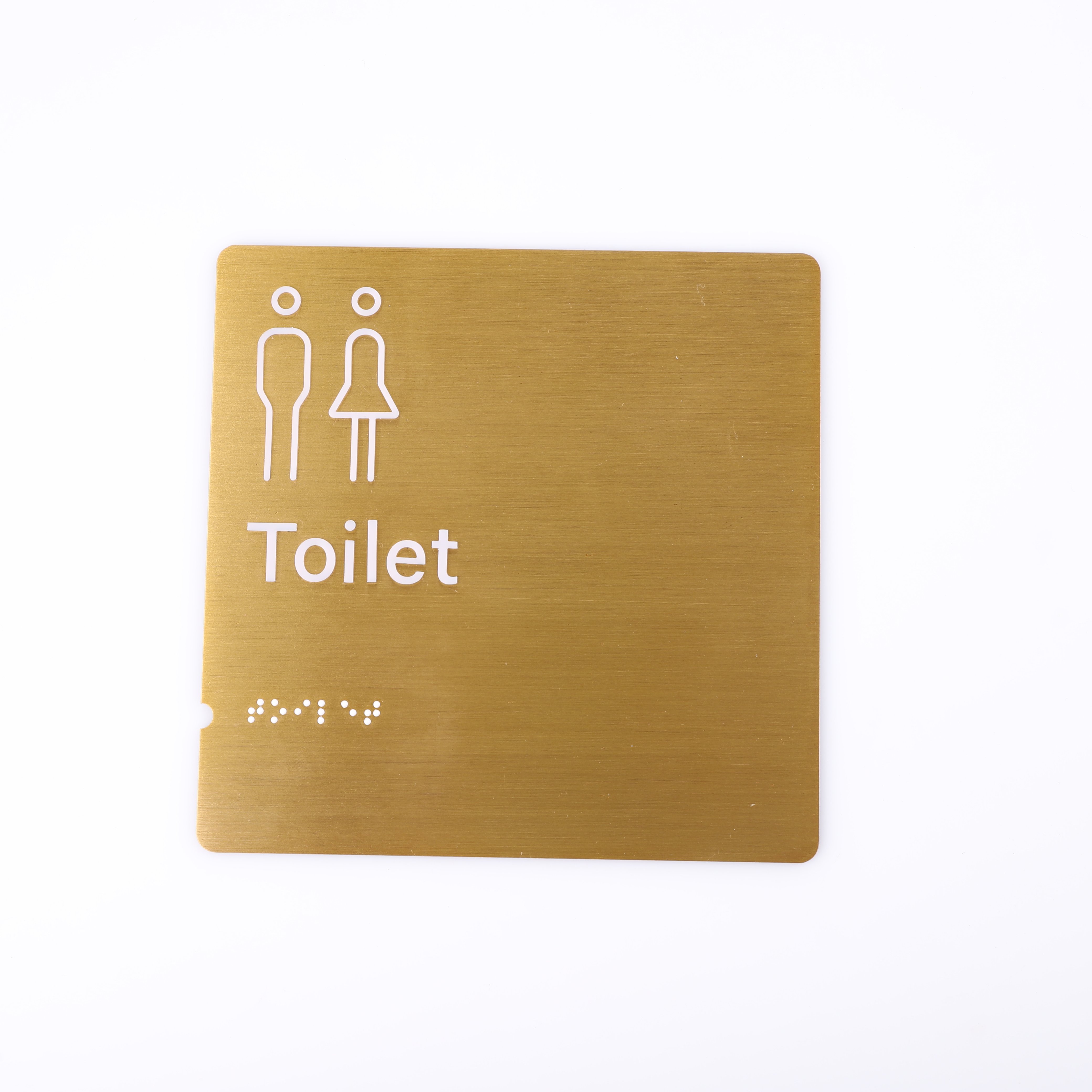 Customized Metalrestroom plate stainless steel Braille Signage Board Design for Information